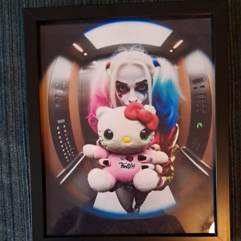 Marvel Art Print with Pink and Blue Highlights
